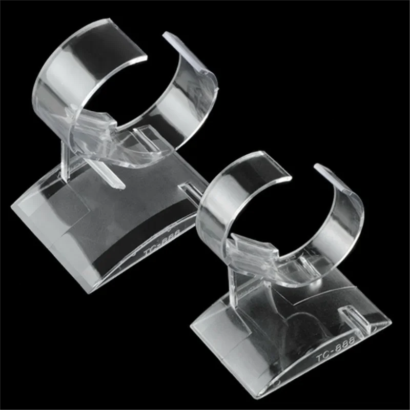 ABLL-20PCS متجر التجزئة البلاستيك الشفاف ساعة مجوهرات عرض موقف حامل الرف عرض