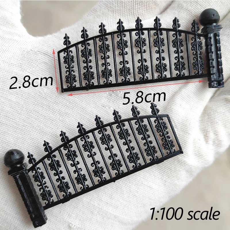 1/100/200 Simulation Modell Tür Hof Tor Modell Schule Puppe Haus Europäischen Szene Diy Handgemachte Sand Tabelle Material ABS