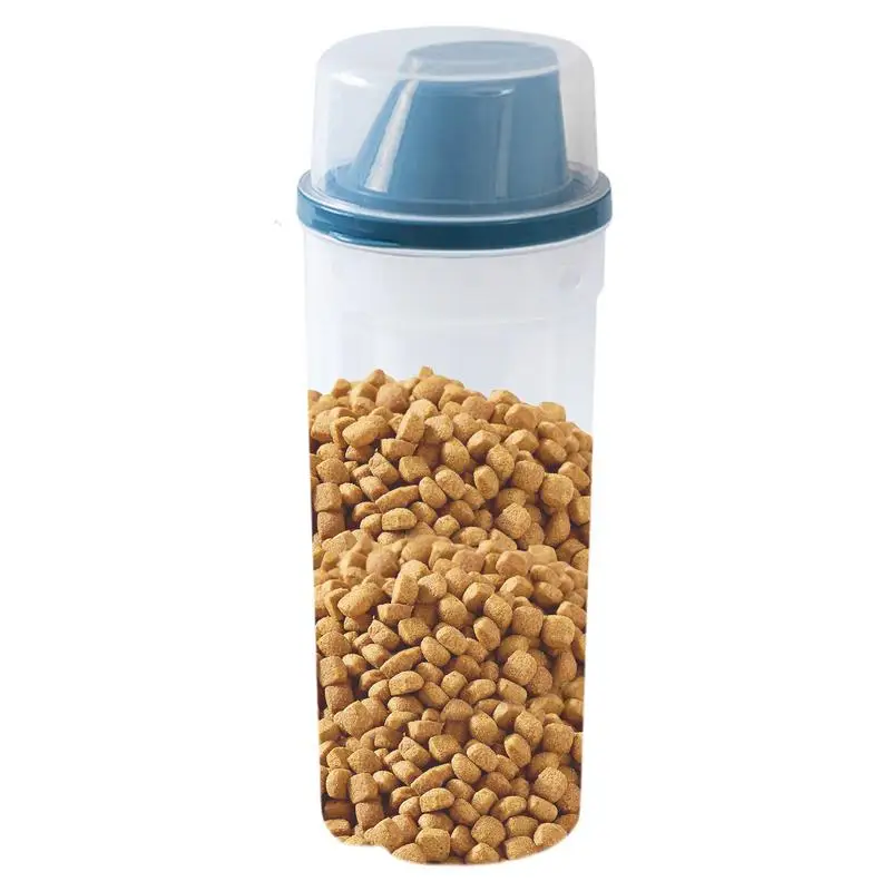 

Pet Food Storage Container 2x Transparent Airtight Food Containers With Pour Spout 1500ml Pet Supplies Storage Bins For Domestic