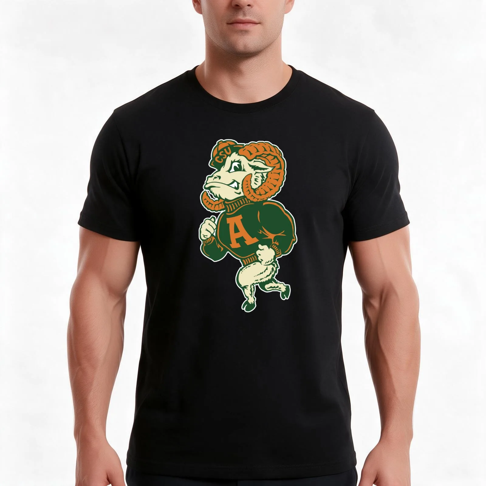 Vintage Colorado State University Aggies Logo Design T-Shirt, Summer Casual Cotton Tee, Oversized Streetwear Tops, 100% Cotton