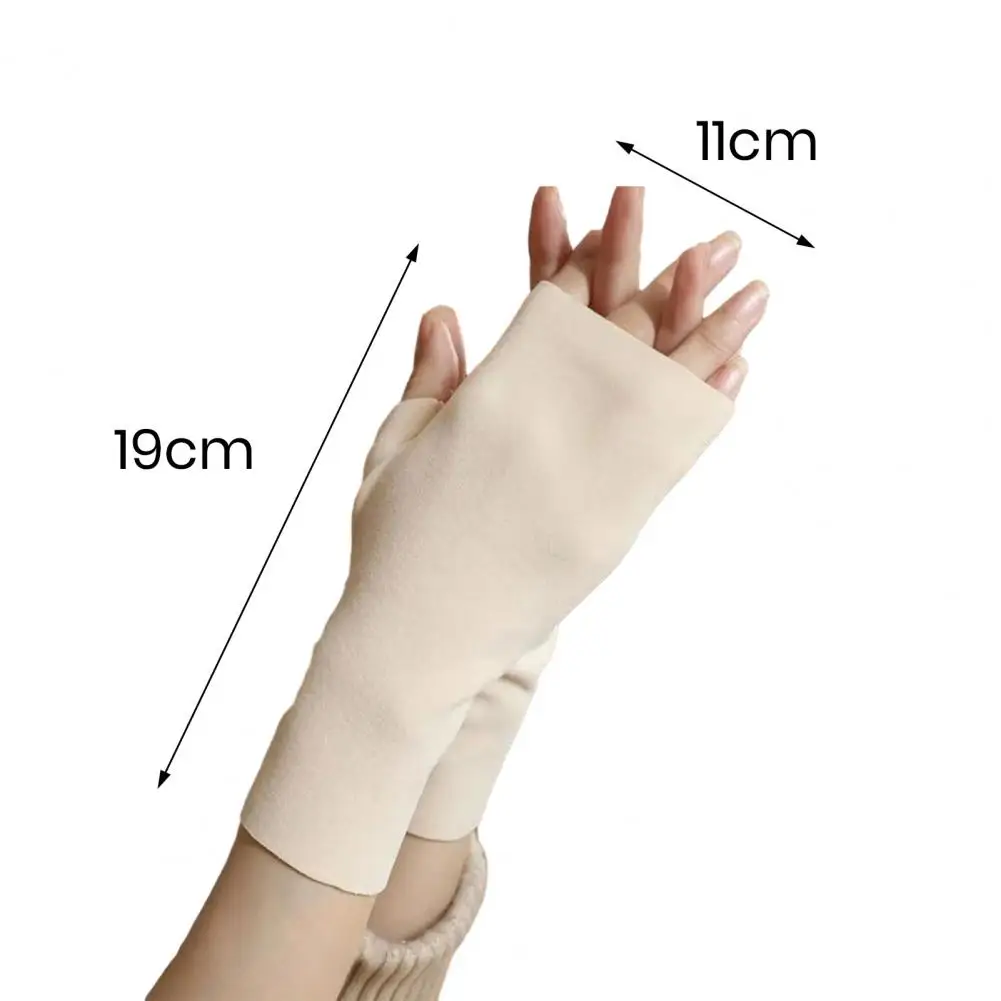 1 Paar gemütliche Handschuhe im Wärme-Stil, Herbst, selbsterwärmende Halbfinger-Design-Handschuhe für Wintergeschenk, Guantes Cálidos