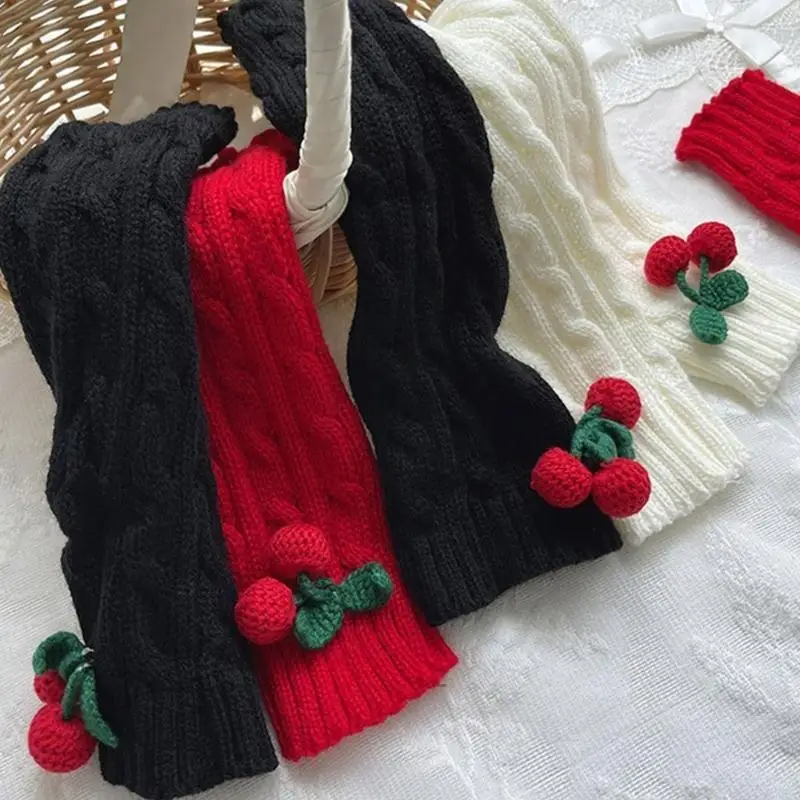 A5YC Spring Cable Knit Leg Warmers Dress Knee High Socks Girl School Uniform Leggings