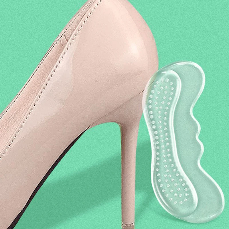 Palmilhas de Gel de Silicone para Sapatos, Apertos do forro do salto alto, Protetor Adesivo, Anti-Wear Shoe Heel Pad, Inserções de alívio da dor nos pés, Inserções femininas