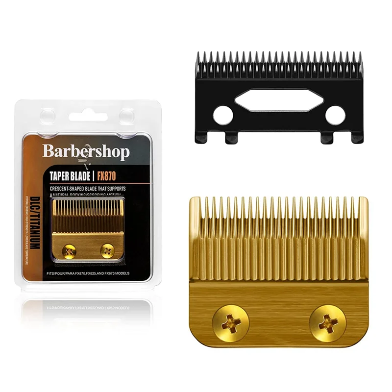 FX802G Replacement Blades for BaBylissPRO Clippers FX870/FXF880/FX810/FX825/FX673N, Gold