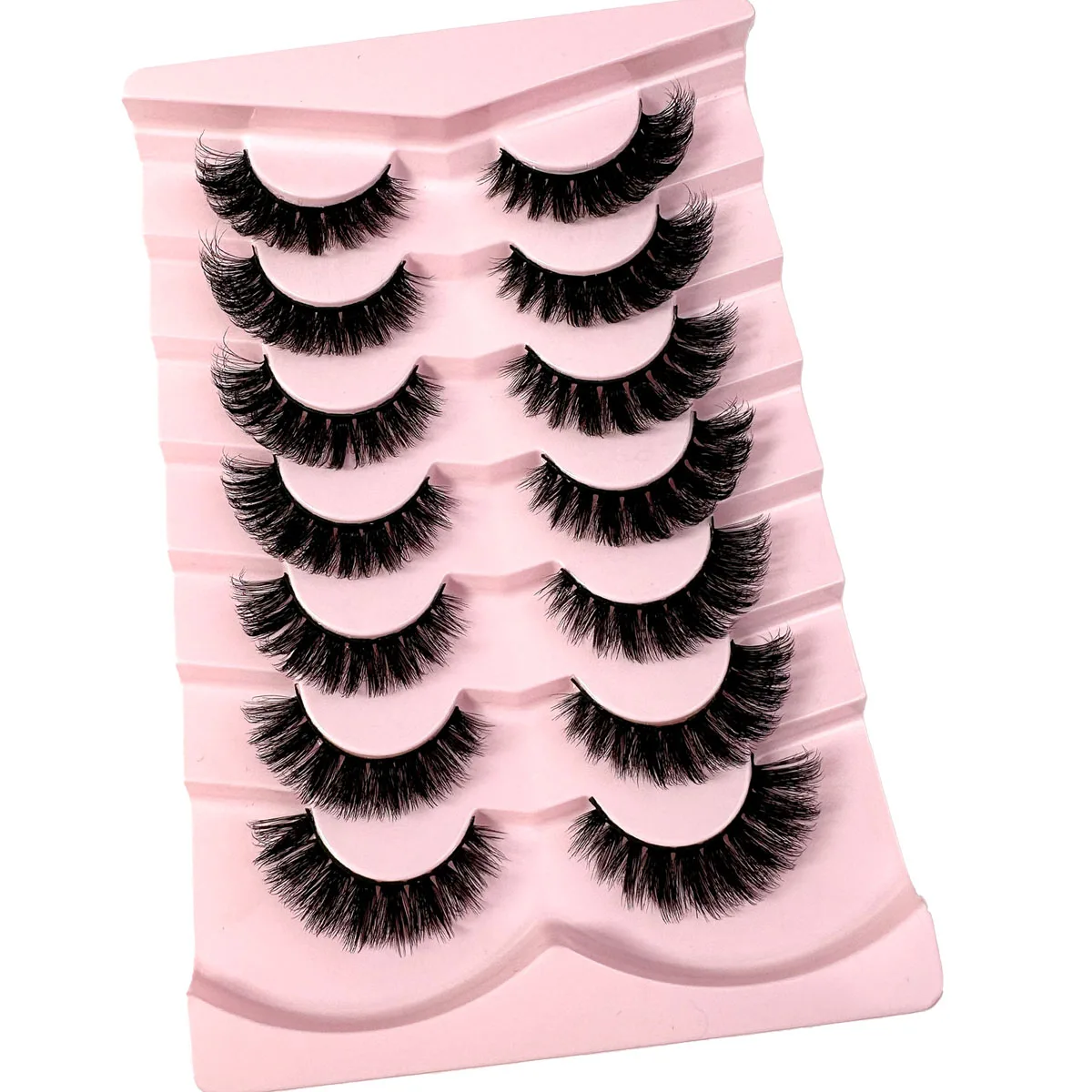 新しい 7 ペア DD ミンクまつげ 3D ミンクの毛乱雑ふわふわまつげショートソフトナチュラルまつげミンクアイまつげメイクアップミンクまつげ