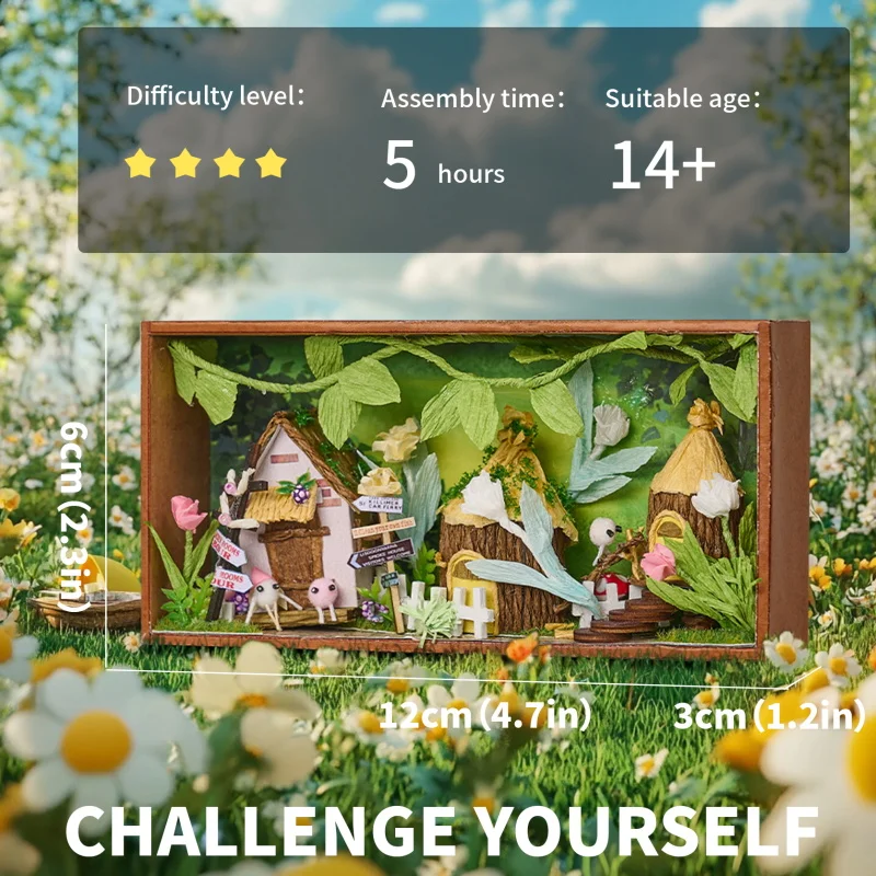 NIEUWE DIY Houten Miniatuur Model Kit Mini Box Casa Poppenhuizen 3D Puzzel Poppenhuis Met Meubels voor Vrienden Verjaardagscadeautjes