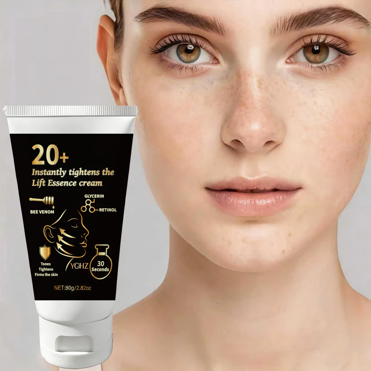 20X Instant Anti-Wrinkle and Collagen Retinol Face Cream, Suitable for All Skin Types, Hydrating Gel, Specially Designed for Dry Skin, European Formula, Gift Pack-80G