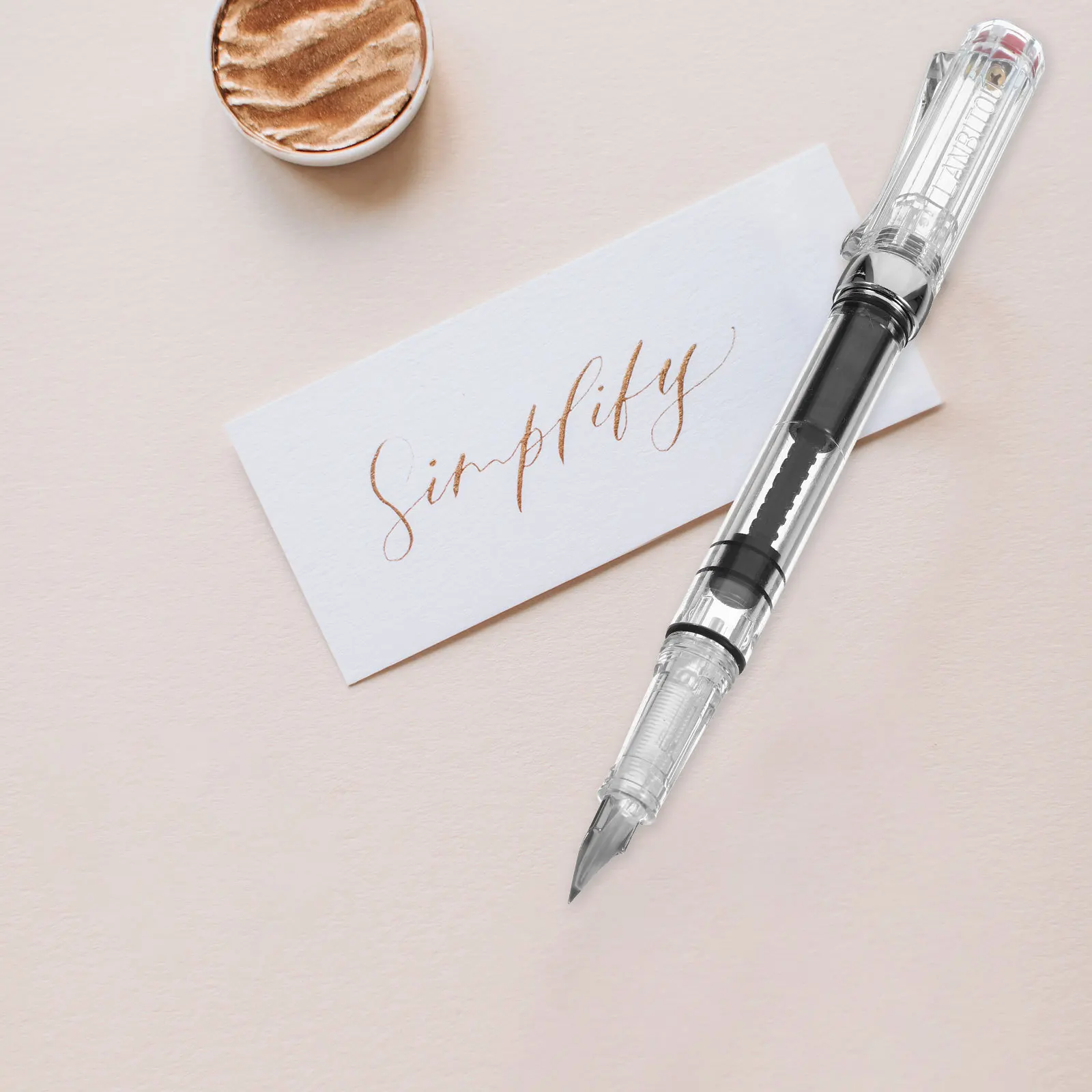 Transparent Fountain Pen Smooth Writing Calligraphy Pen For Artists Business Gift Sign Portable Ink Style Pens Reusable