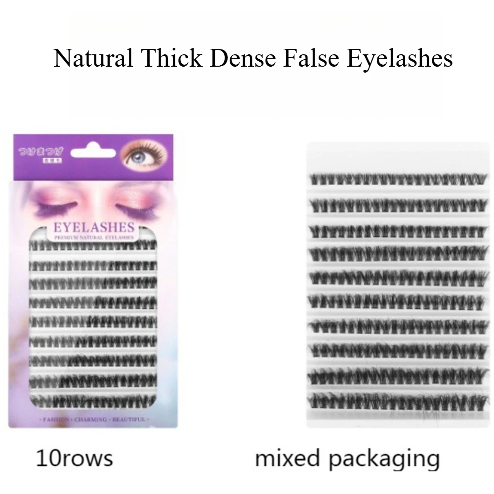 

Natural Thick Dense False Eyelashes Individual Lashes DIY Eyelash Extension Segmented Clusters Comic Eyelash Daily Makeup
