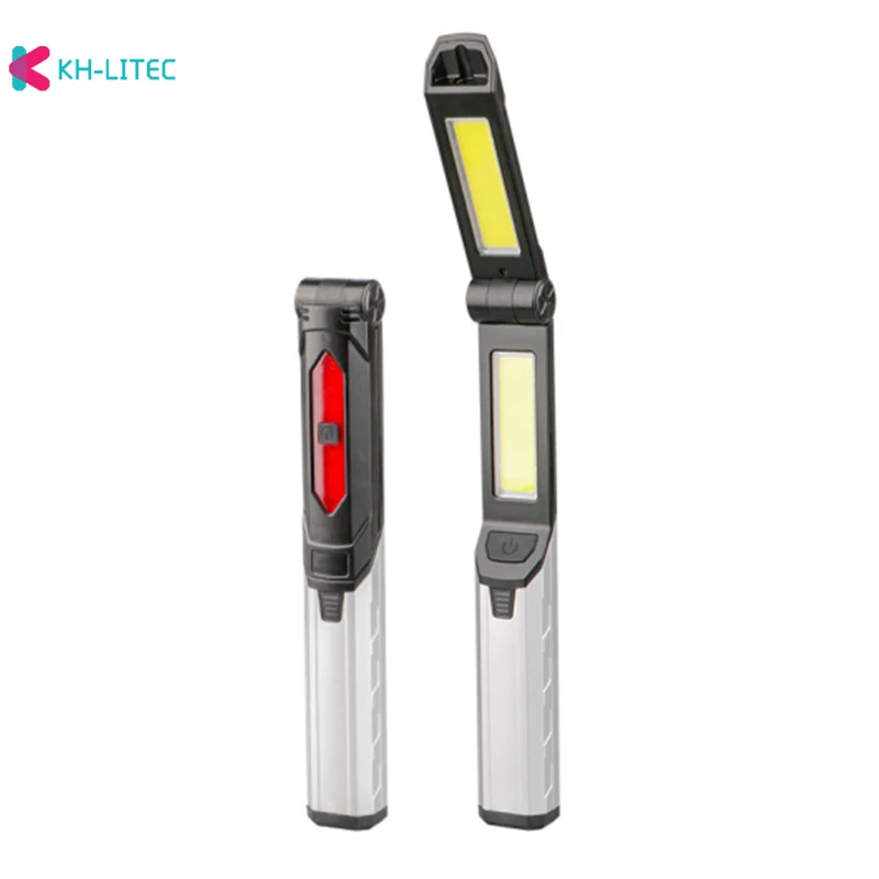 New Portable COB LED Flashlight USB Rechargeable Work Light Magnetic Lanterna Hanging Lamp with Built-in Battery Camping Torch