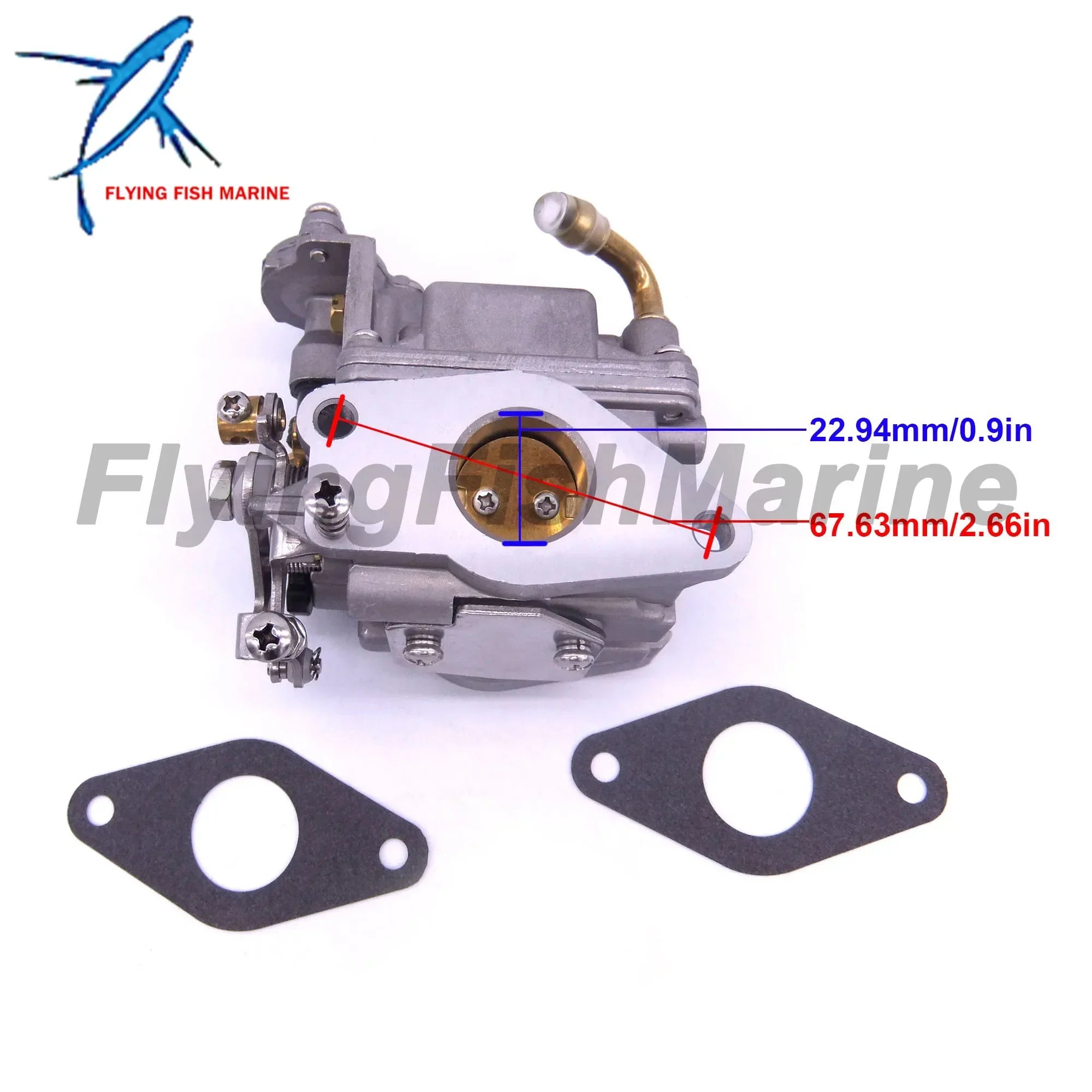 Outboard Motor 5040793 Carburetor Assy and 5041274 Gaskets for Evinrude Johnson OMC 9.8HP 4-Stroke Boat Engine