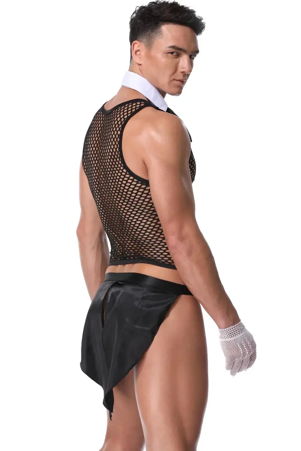 Men's Sexy Waiter Outfit Cosplay Costume Hot Erotic Maid Lingerie Adult Party Theme Costumes for Men