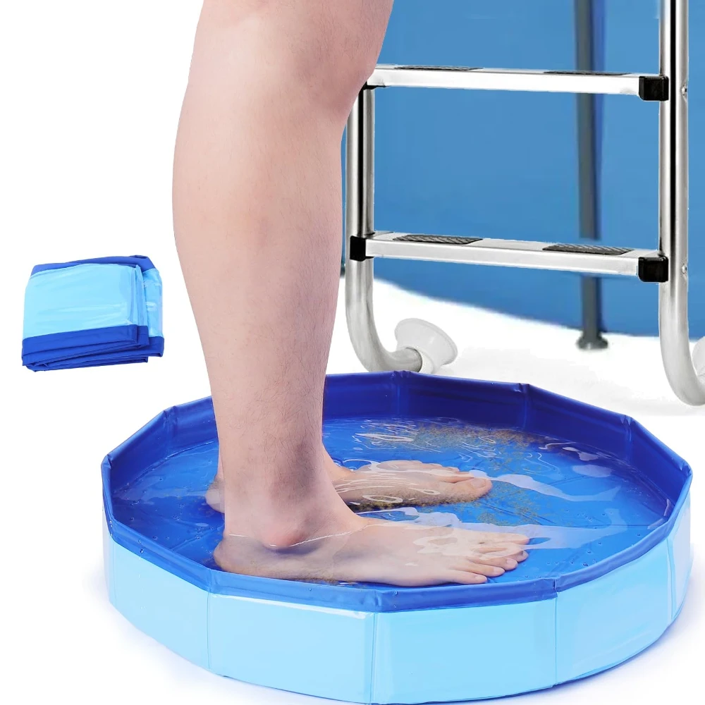 Portable  Foldable Foot Bath Suitable For Ground Level Pool Entrances, Ideal For Pool Foot Cleaning And Pool Accessories