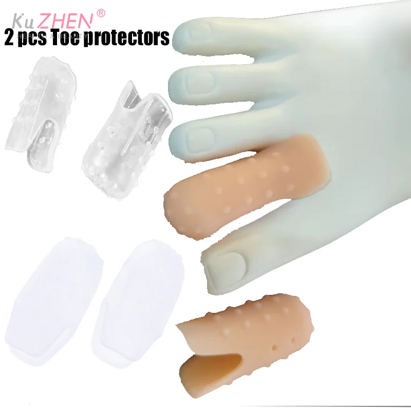 2 قطعة واضح عارية تنفس تو حماة كم الورم منصات وسادة كبيرة تو الحرس تو يغطي لحماية أظافر نام #1