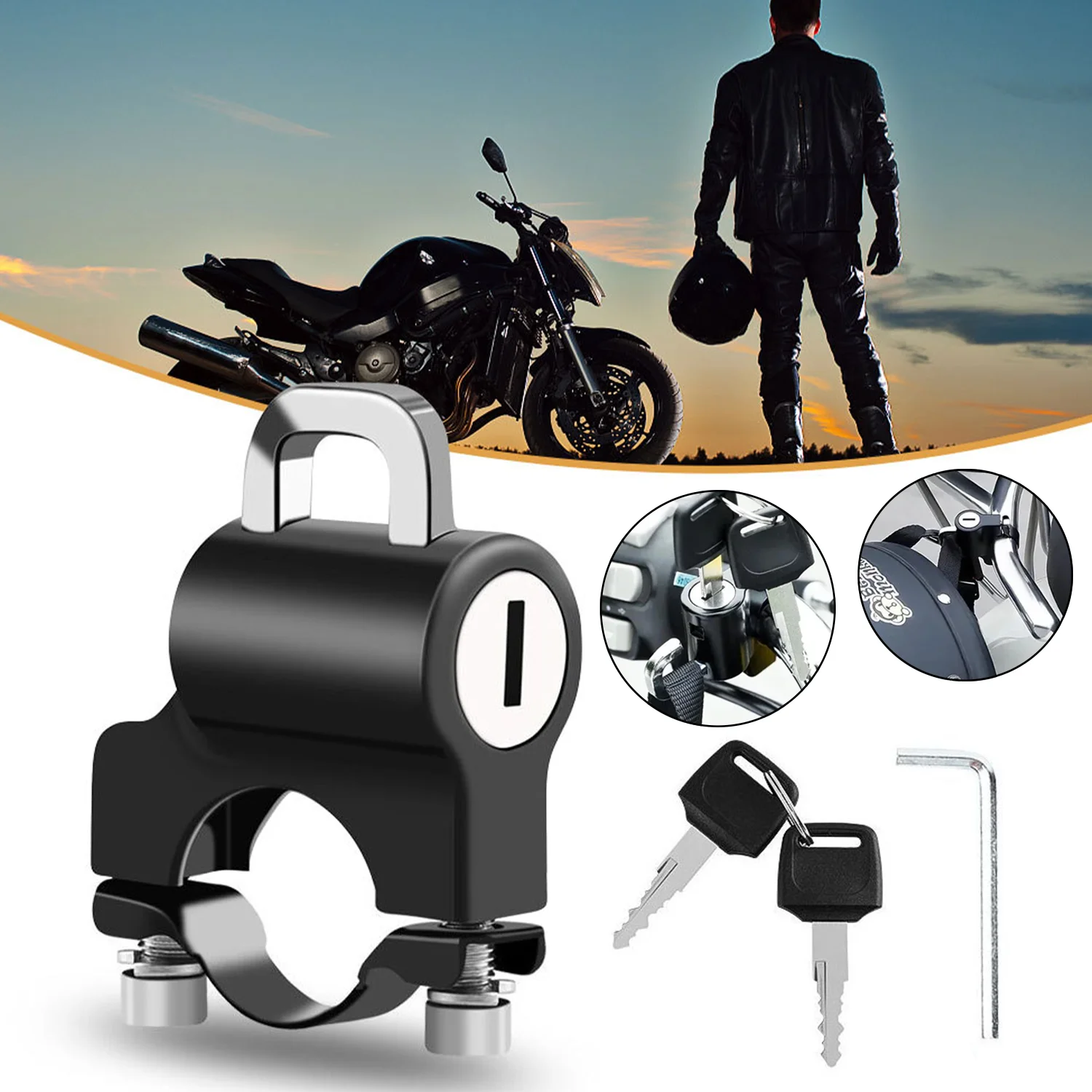 

Universal Motorcycle Helmet Lock Portable Electric Vehicle Fixed Anti-theft Safety Artifact Bicycles Motorcycle Accessories