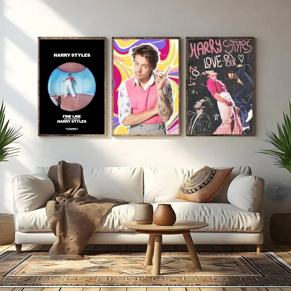 Famous Pop Singer H-Harris-Styles Poster Print Canvas Pictures Home For Living Room And Bedroom Wall Modern Decor Painting