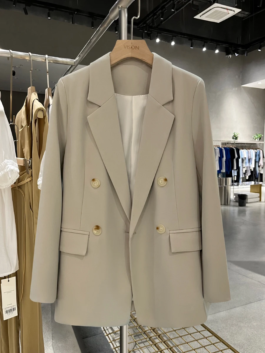 

Commuters Briti Sle Small Suit Jaet Women's Spring Autumn New ular Commute Trend Polyester Button up Long Sve