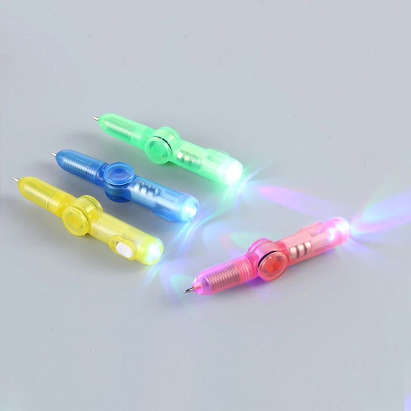 Interesting toy Fingertip Rotating spinner Gyro toy Pen Led Luminous  Gyro Pen Office ADHD EDC Anti Stress kinetic desk toy