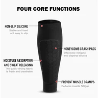 Ski Shin Guard Sleeves Pair, EVA Padded Anti‑Shin Bang Boot Bite Relief, Impact‑Absorbing Calf Protector for Skiing Snowboarding 5