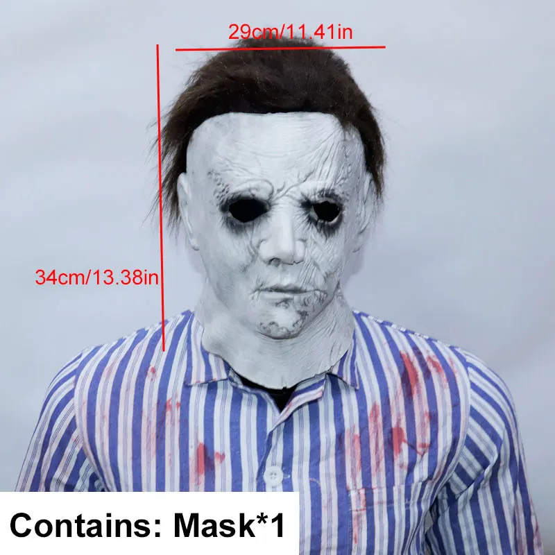 Halloween full face mask, Michael Miles role-playing, horror movies, role-playing, realistic adult masks