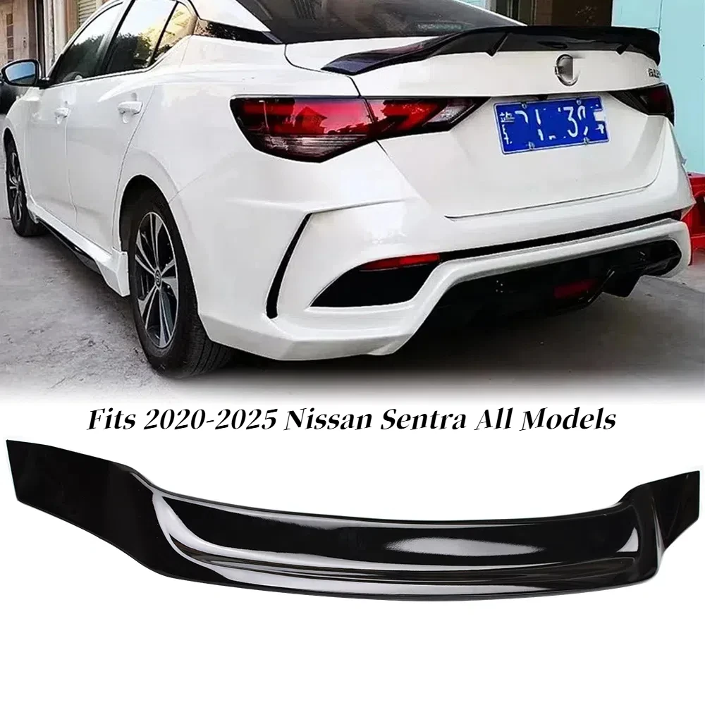 

ДЛЯ 2020-2025 NISSAN SENTRA R STYLE ГЛЯНЦЕВЫЙ ЧЕРНЫЙ СПОЙЛЕР БАГАЖНИКА HIGH KICK DUCKBILL