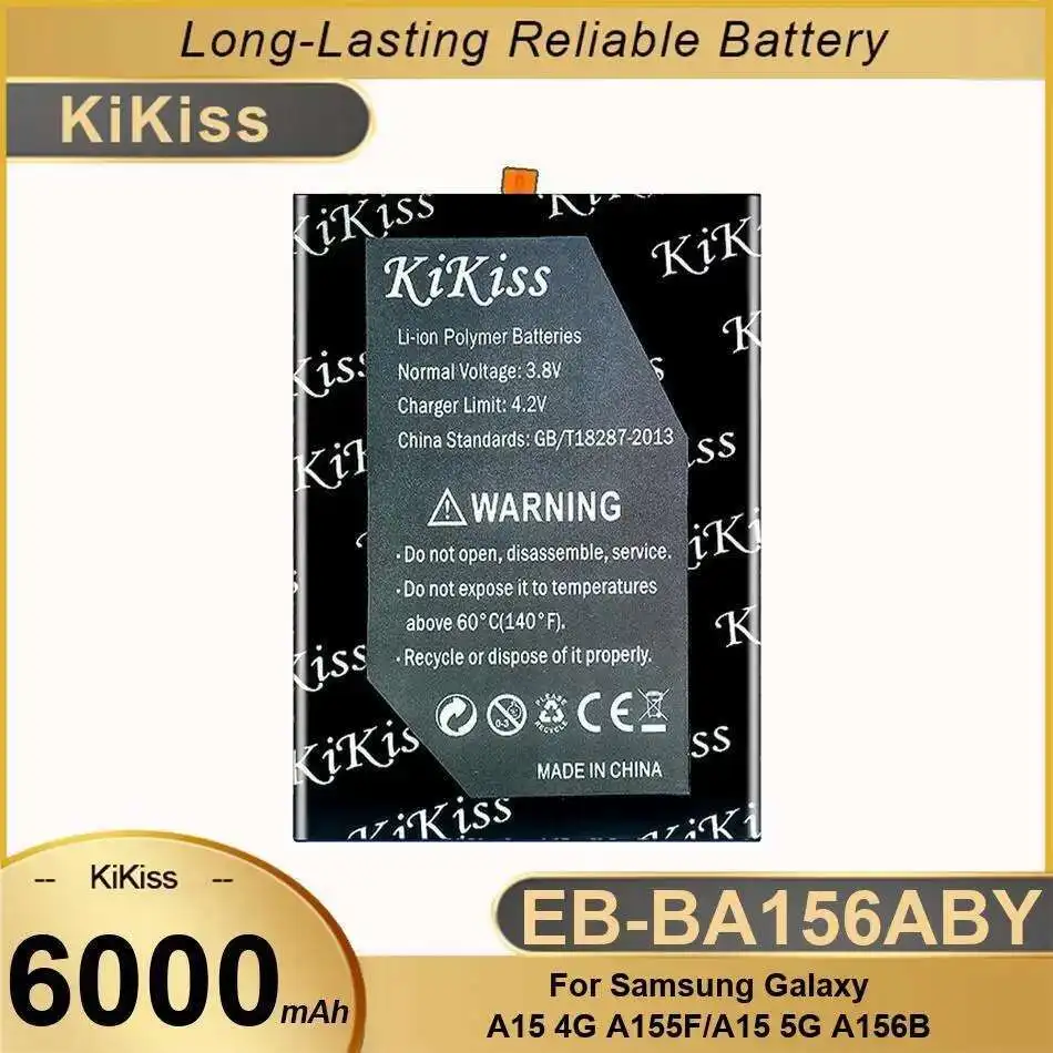 

EB-BA156ABY High Capacity Reliable Power 6000Mah For Samsung Galaxy A15 4G A155F 5G A156B Mobile Phone Battery