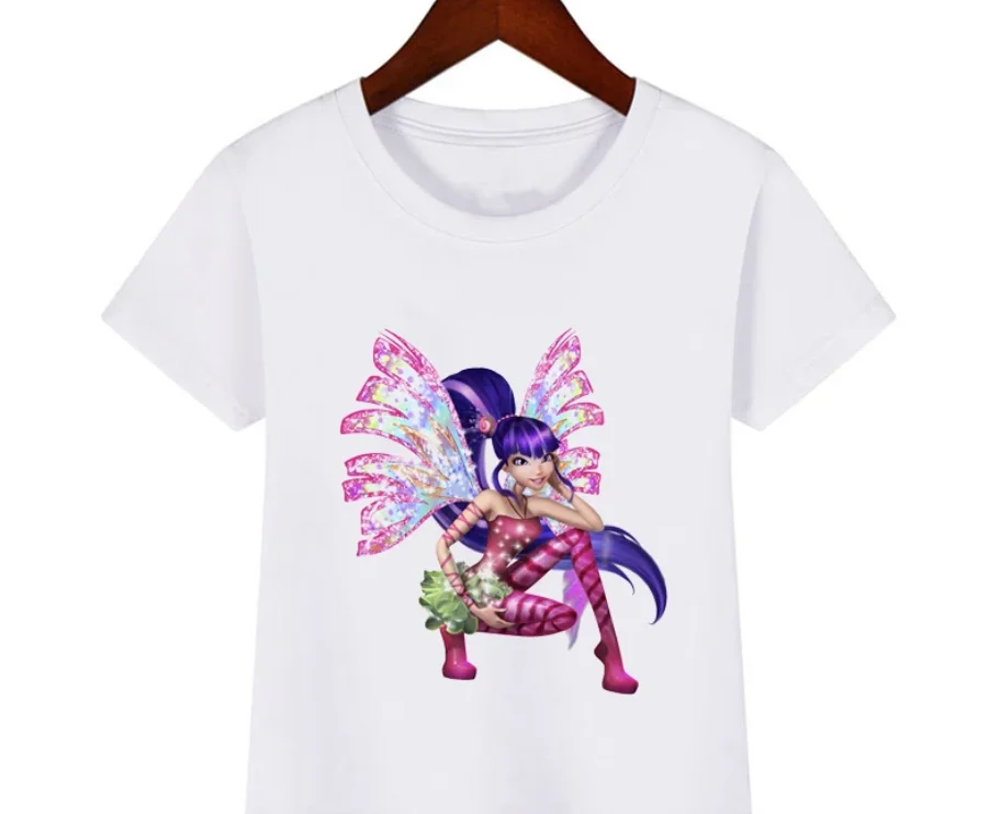 Camiseta divertida de Hada Mia y yo para niños, Top blanco de manga corta para niña de 3 a 13 años, verano 2024