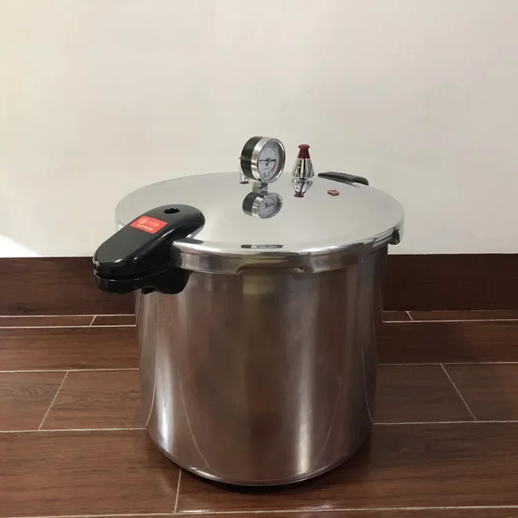 Pressure Cooker With Pressure Gauge Steamer Commercial Soup Stew Pot Kitchen Cookware Cooking Pot Gas Stove Cooker Chef Hotel