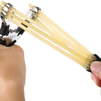 高功率鋁合金彈弓,配有橡皮筋,可進行精準射擊和釣魚。 6 最佳銷售 彈弓 - №3