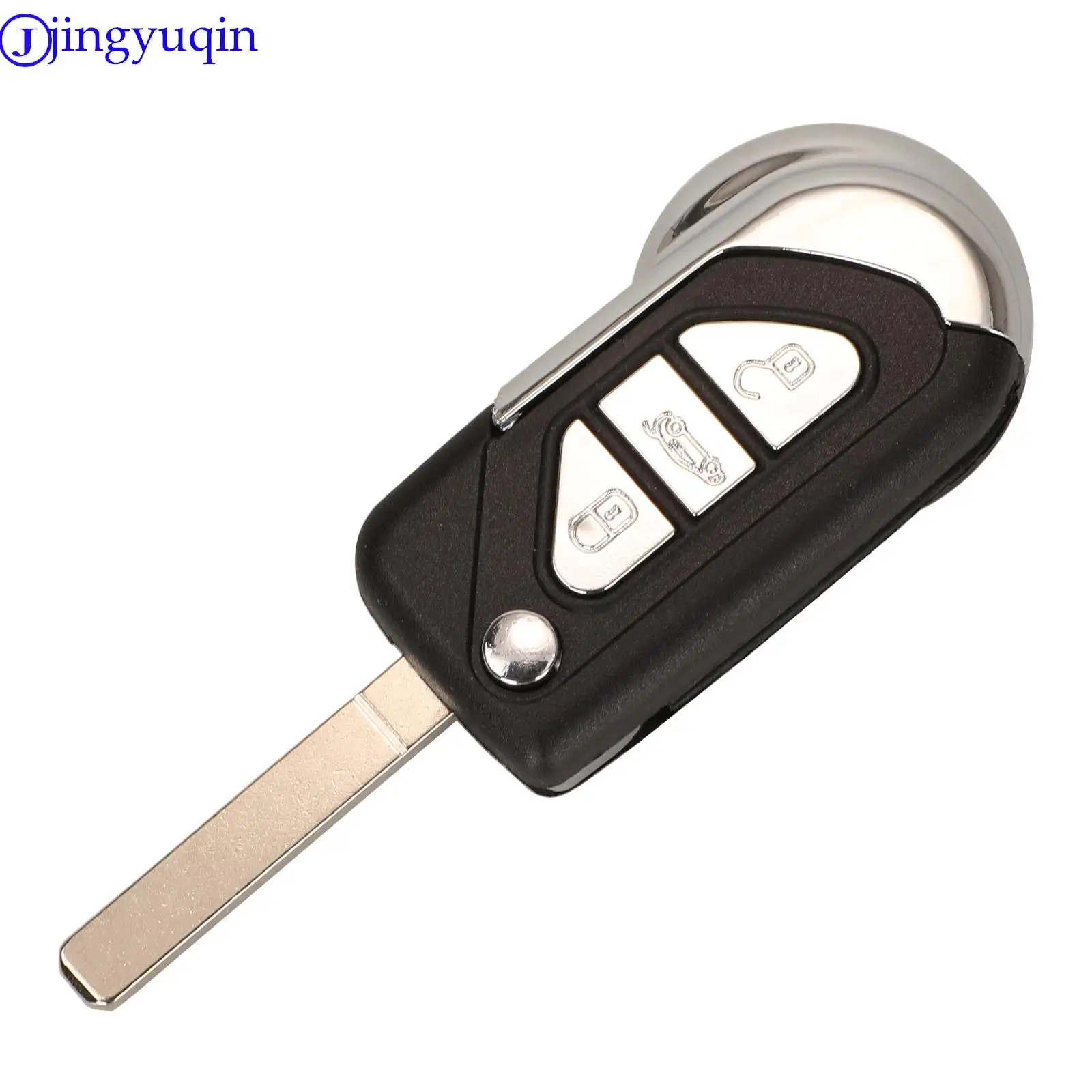 Jingyuqin Remote 3b Flip Folding Car Key Shell Case Fob Cover per Citroen DS3 Uncut VA2 Key Blade Housing Cover