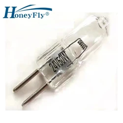 HoneyFly 10pcs G4 Halogen Lamp 24V 20W 35W 50W Warmwhite Halogen Bulb Clear G4 Crystal Machine Tool