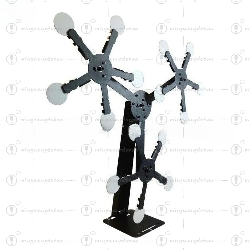Three-head Magnetic Ferris Wheel Target Slingshot Mud Shot Plastic Granule Gravity Automatic Target