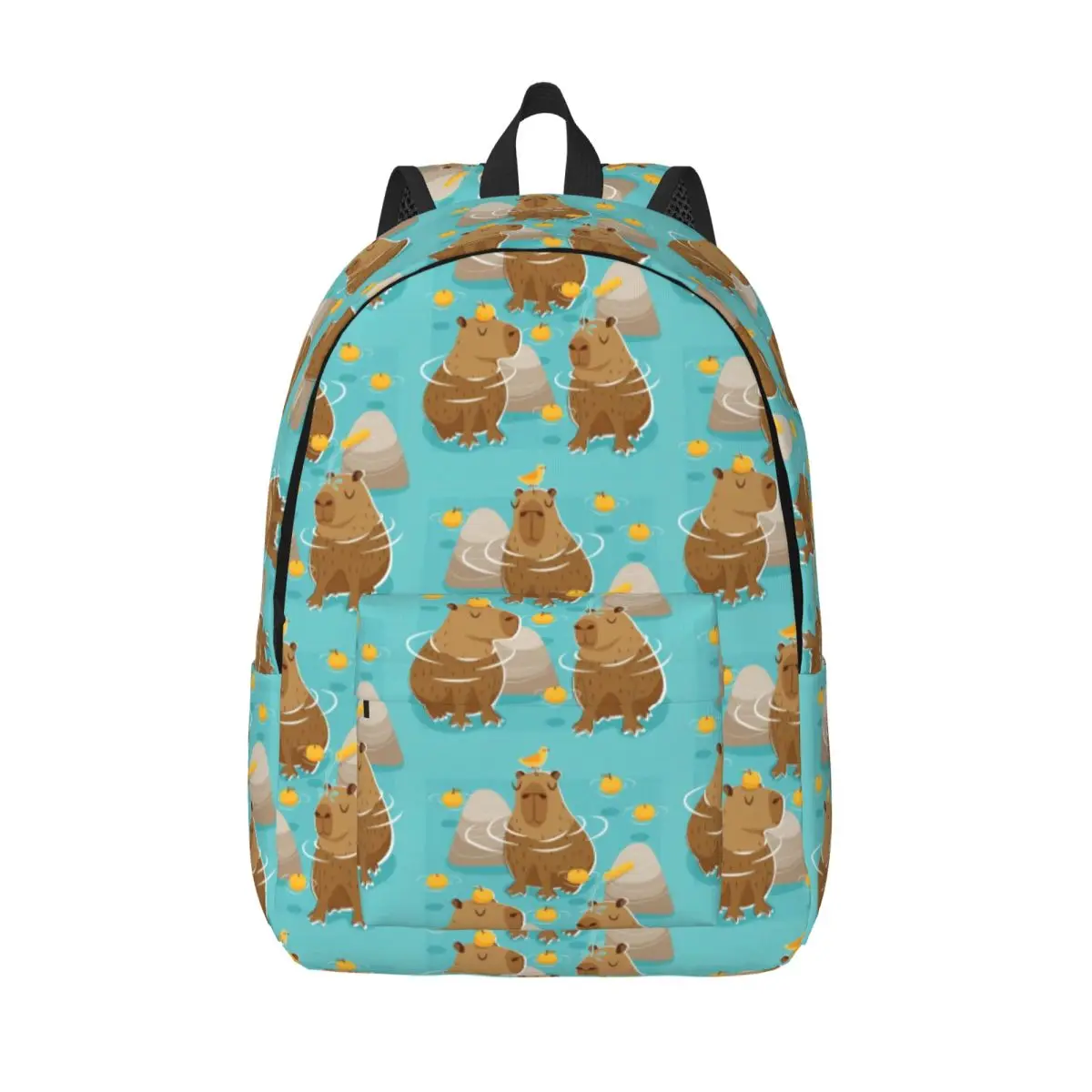 Chilling Capybara Cute for Teens Student School Bookbag Canvas Daypack Elementary High College Gift