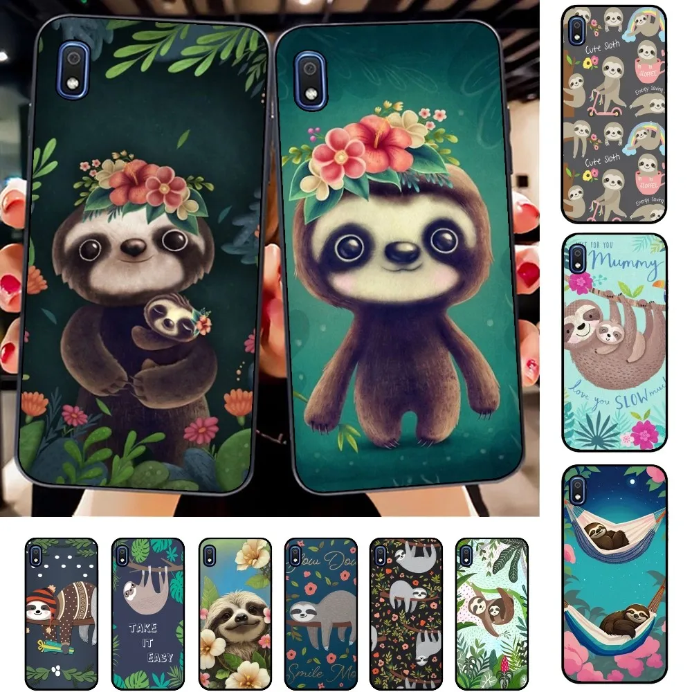 Cute Cartoon Sloth Animal Phone Case For Samsung A 10 11 12 13 20 21 22 30 31 32 40 51 52 53 70 71 72 73 91 13 Shell