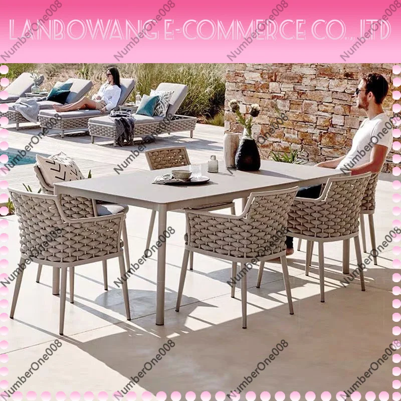 Foshan Rattan Outdoor Furniture Set Patio Wicker Chair with Table for Garden Villa Hotel Balcony Courtyard