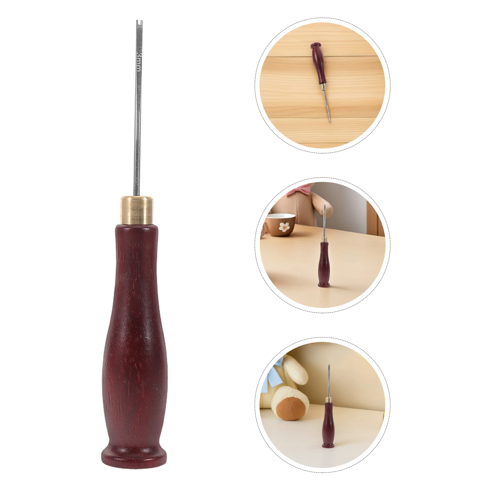 

Ergonomic Wooden Handle Stuffing Tool - Efficient Cotton Filling Awl for Handmade Crafts Sewing Knitting Crochet Project Filler