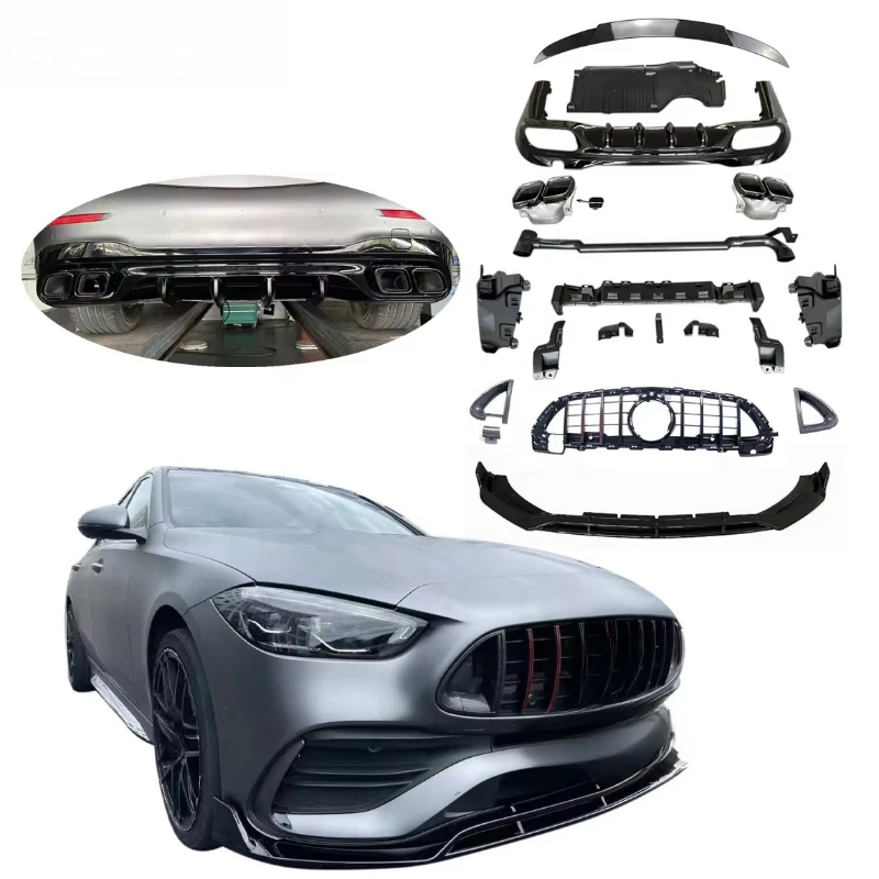 

W206 C-Class C260 C300 C400 2022 2023 Upgrade to GT C63 car facelift body kit