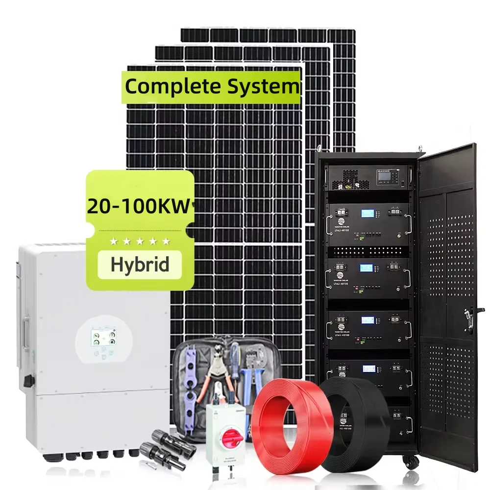 Deye Hybrid Solar System 10kw 12kw 15kw Energy Storage Solar System Solar Panels with Battery and Inverter
