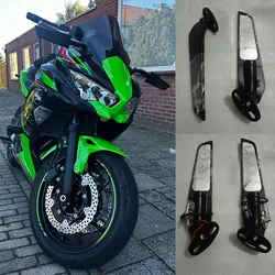 For Kawasaki Ninja 650 EX650 ER6F ER-6F 2020 -2023 2024 Adjustable Rotating Rearview Motorcycle Side Mirrors Winglets Wind Wing