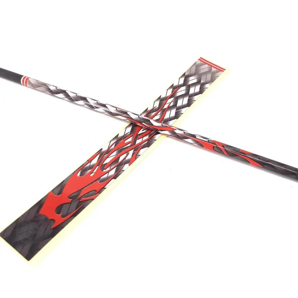 2x12 Pieces Durable Archery Arrow Stickers Wraps Grid and Red