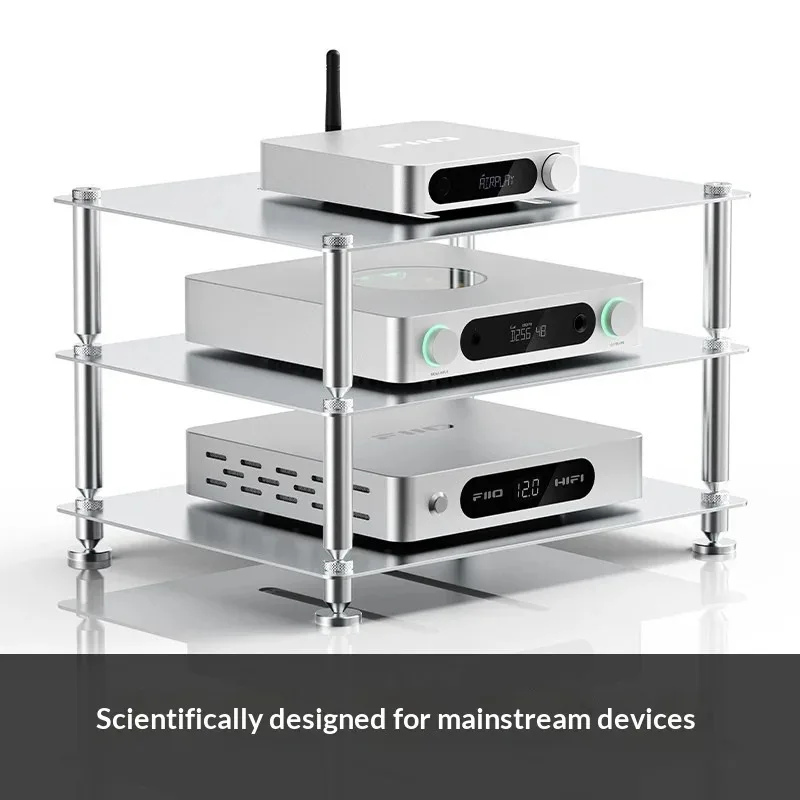 Shelf Splitter-Type Rack Black And Silver Rack  Modular Racking Desktop CD Decoder HiFi Amplifier Equipment