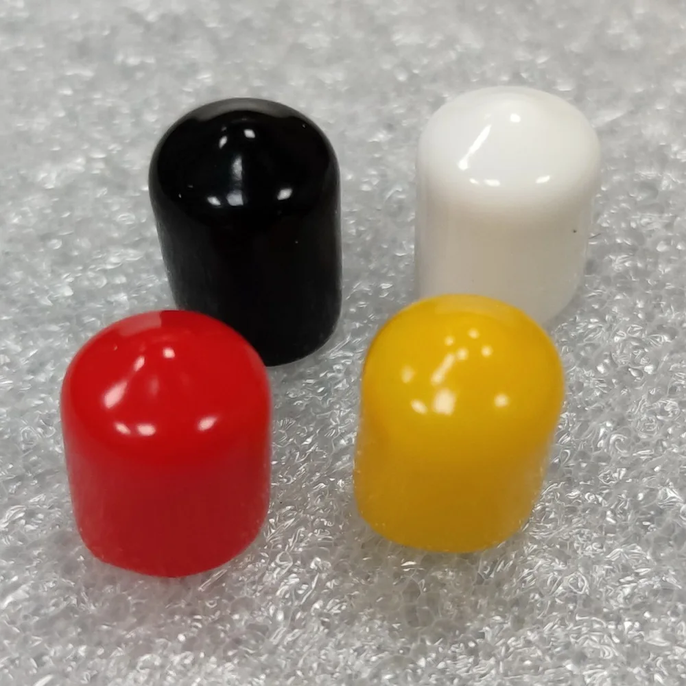 8mm Schutzhülle RCA Gummi Abdeckung Staub Kappe Für Audio Video Stecker Metall Rohre Kabel End Kappe 100 Teile/los – Detail 1