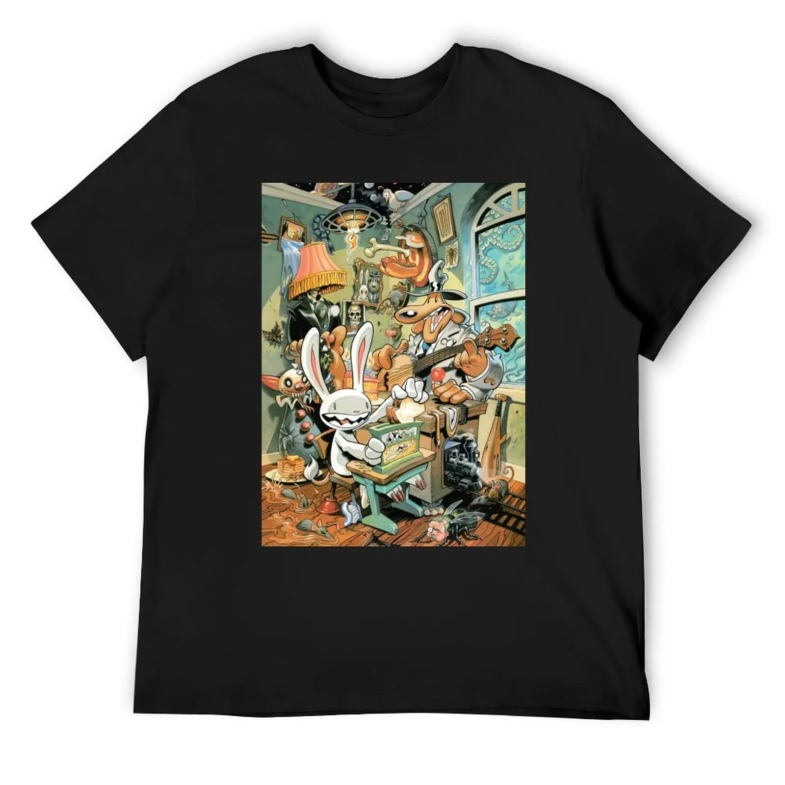 

Sam and Max T-Shirt hippie clothes sweat mens big and tall t shirts