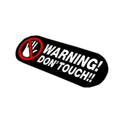 car  Sticker Do Not Touch Warning Hand Be Careful PVC Motorcycle Stickers on Car Products Accessories Stylish, Exterior Parts