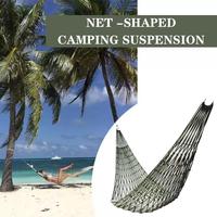 Outdoor Camping Hammock Mesh Net For Garden Beach Yard Travel Garden Swing Hanging Bed Green Portable Outdoor Sport Hammock