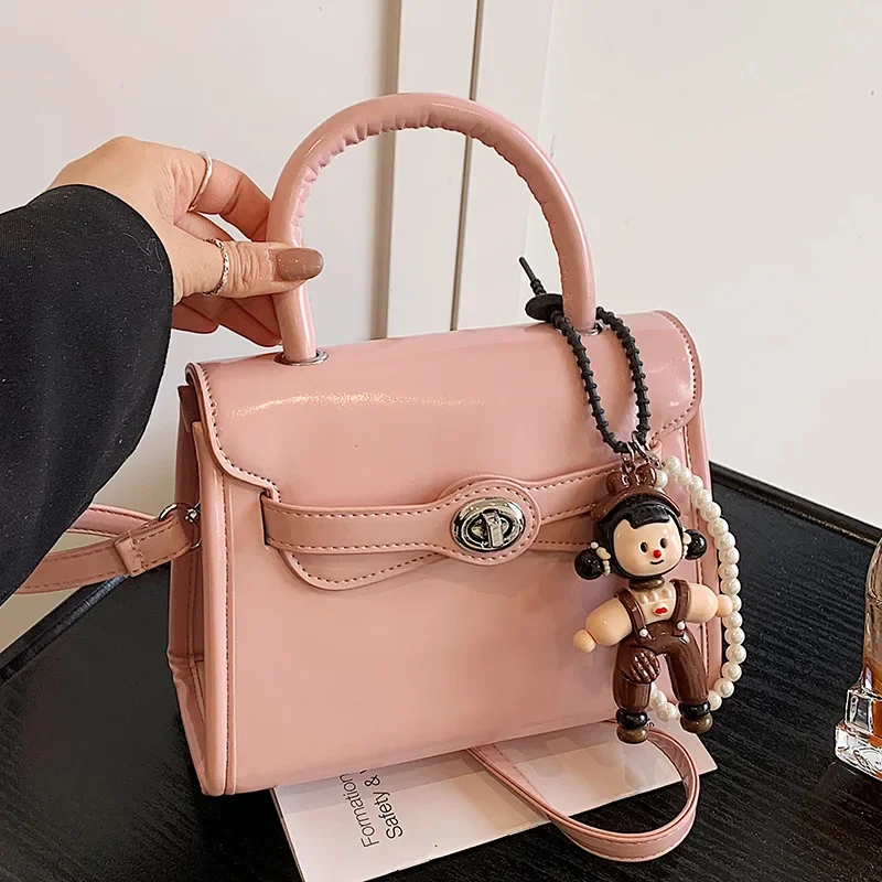 

2025 New! Women's French - style Portable Small Square Bag - High - sense, Casual & Versatile Solid - color PU Messenger Bag