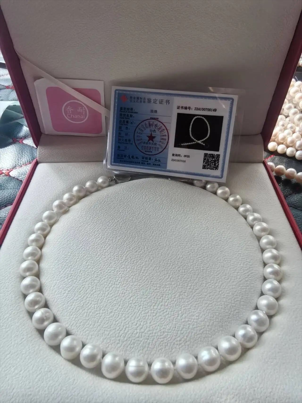 Send certificate Unmatched AAA 10-11mm Natural REAL ROUND akoya White pearl necklace 18inch 925s