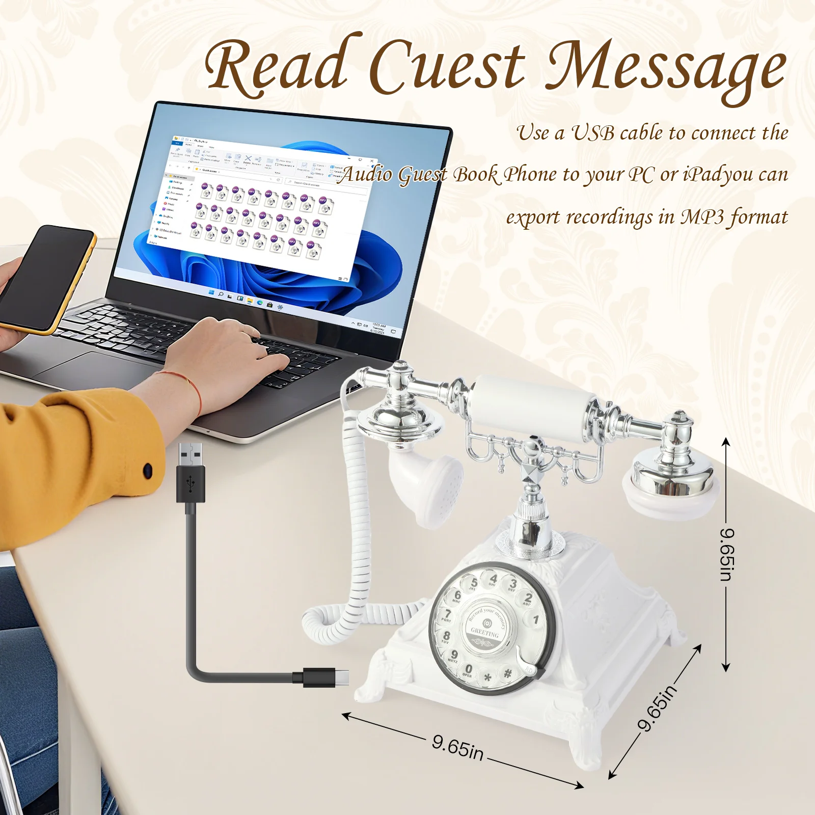 

Аудио-книга сообщений для гостей: голосовые поздравления на свадьбу, банкет, день рождения, праздничные мероприятия; телефон для голосовых сообщений и регистрации гостей.