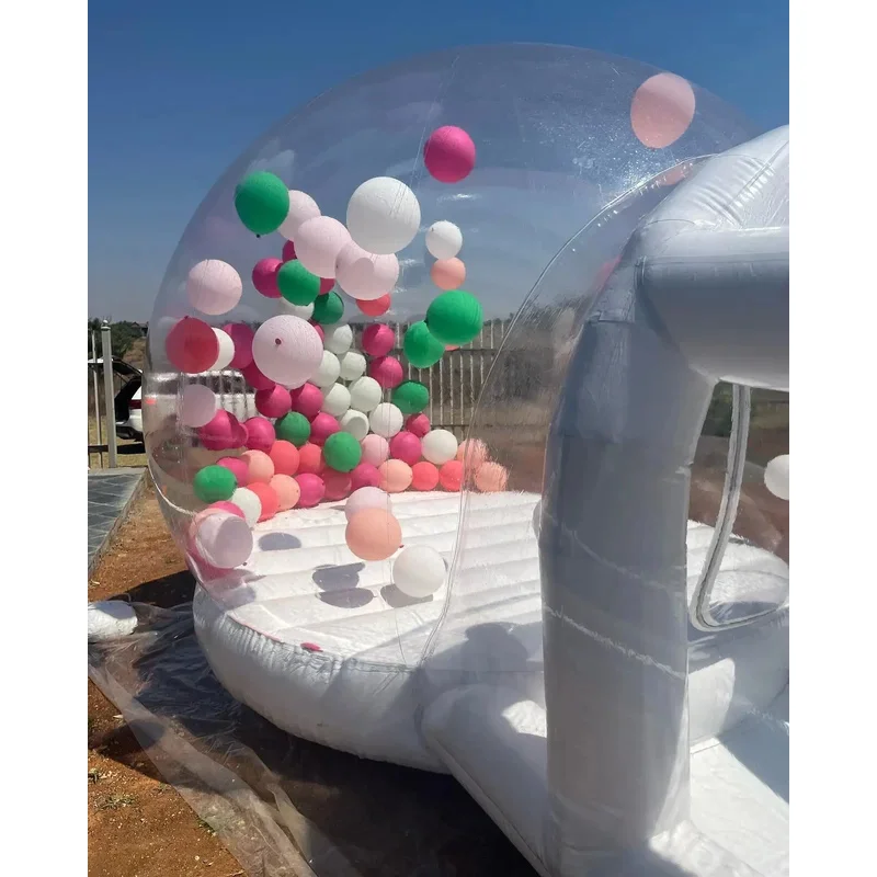 3-4m Inflatable Bubble House Upgraded Inflatable Bubble Tent with Jumping Base Commercial PVC Bubble Balloon House kids toys
