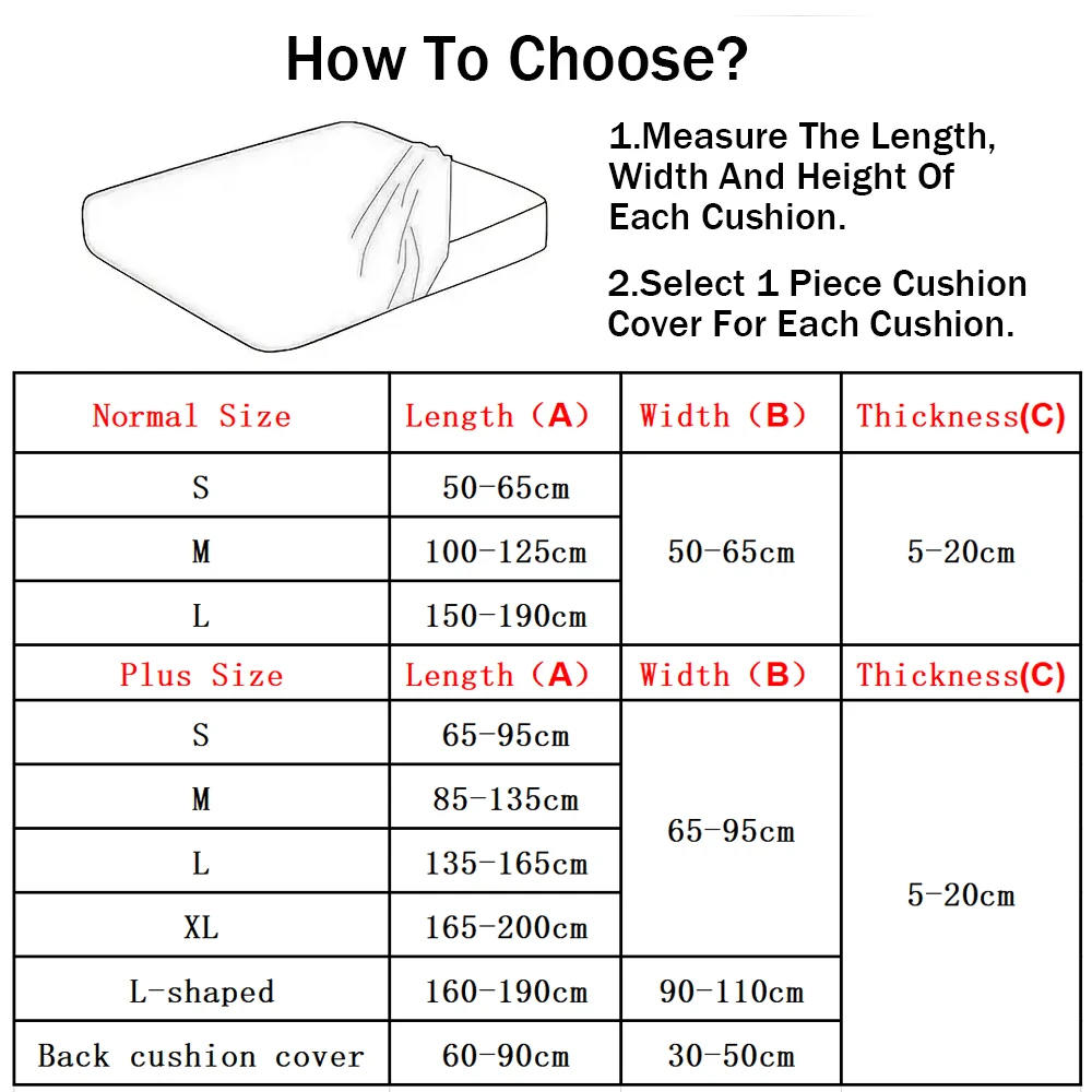 Jacquard Sofa Cushion Slipcover Protector Solid Color  Stretch Removable Sofa Seat Covers for Bedroom Office Living Room Home